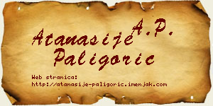 Atanasije Paligorić vizit kartica